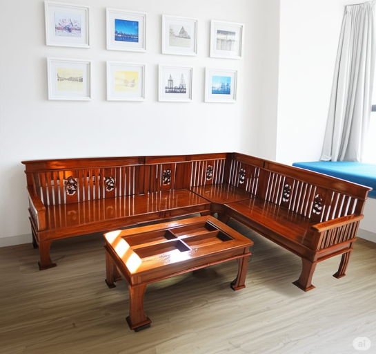 Kursi Sudut Kayu Jati