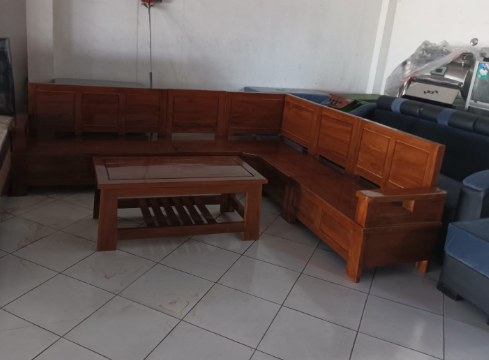 Kursi Sudut Full Jati Tebal